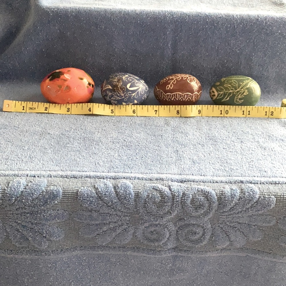 4 Ceramic Decorative Eggs Beautiful